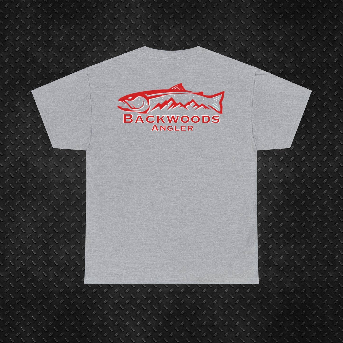 Heavy Cotton Tee Backwoods Angler.
