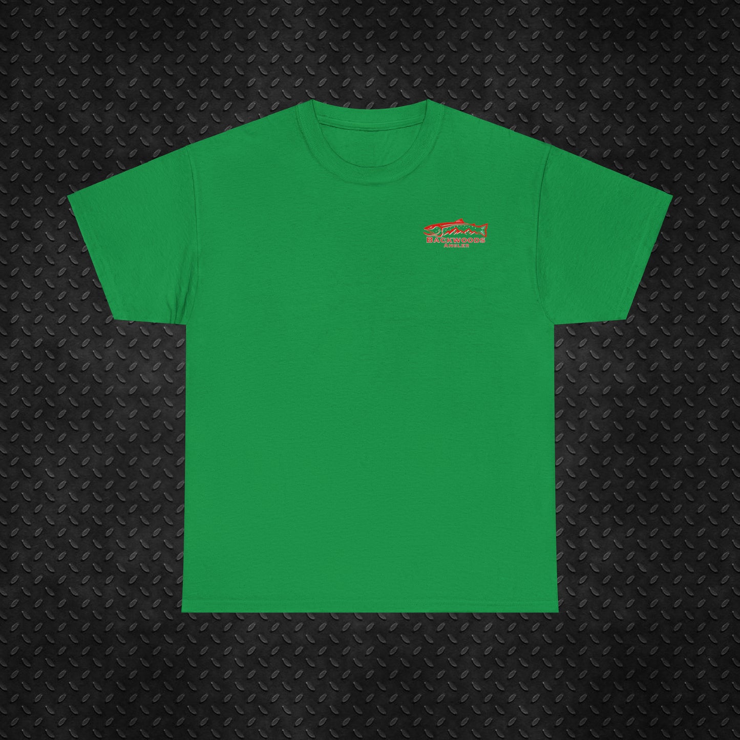 Heavy Cotton Tee Backwoods Angler.