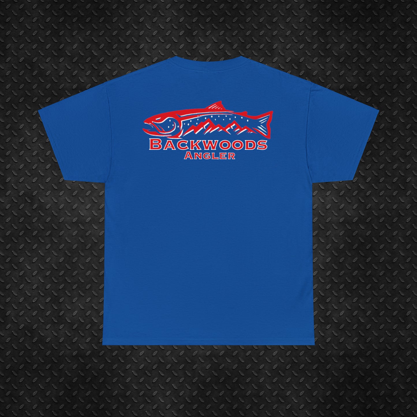 Heavy Cotton Tee Backwoods Angler.