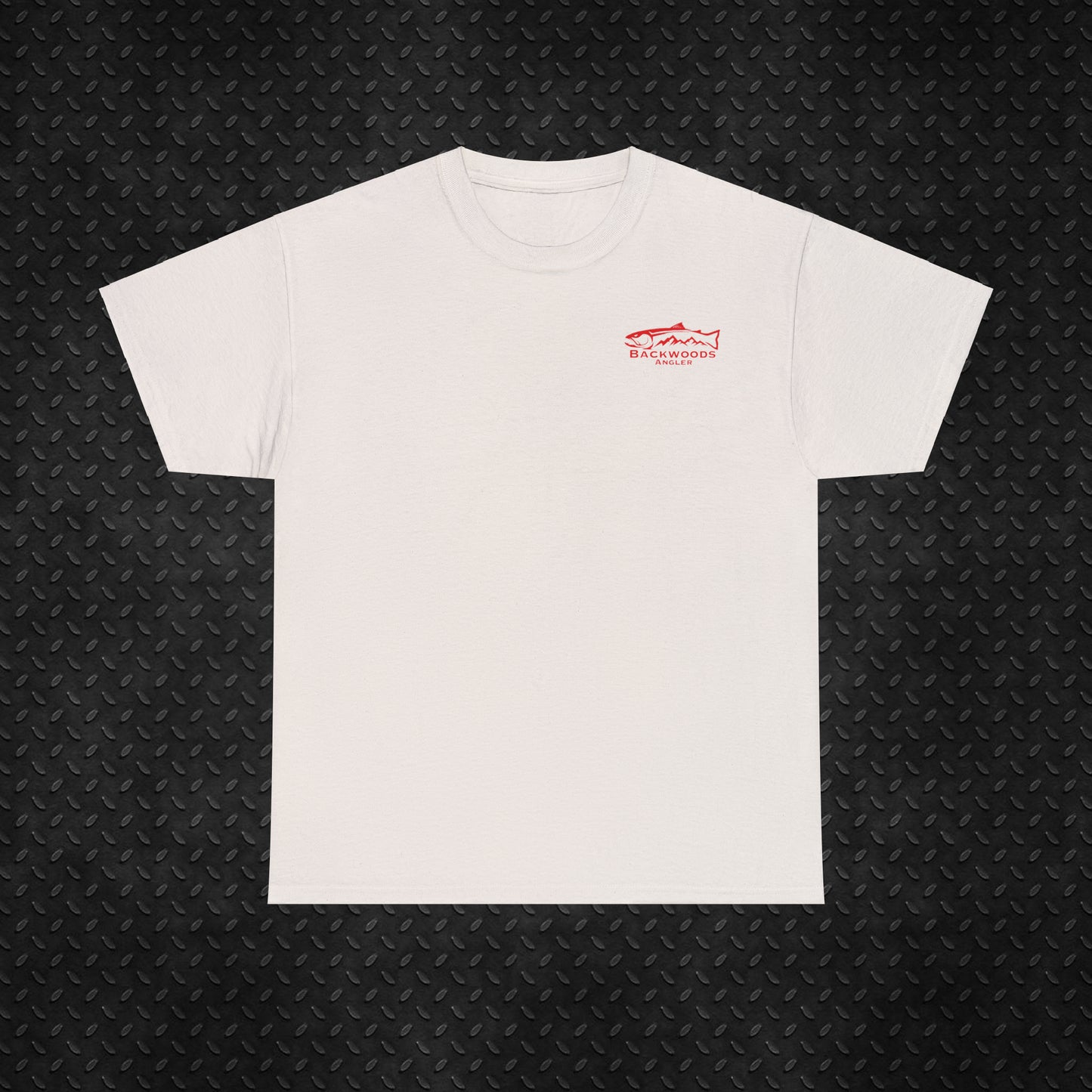 Heavy Cotton Tee Backwoods Angler.