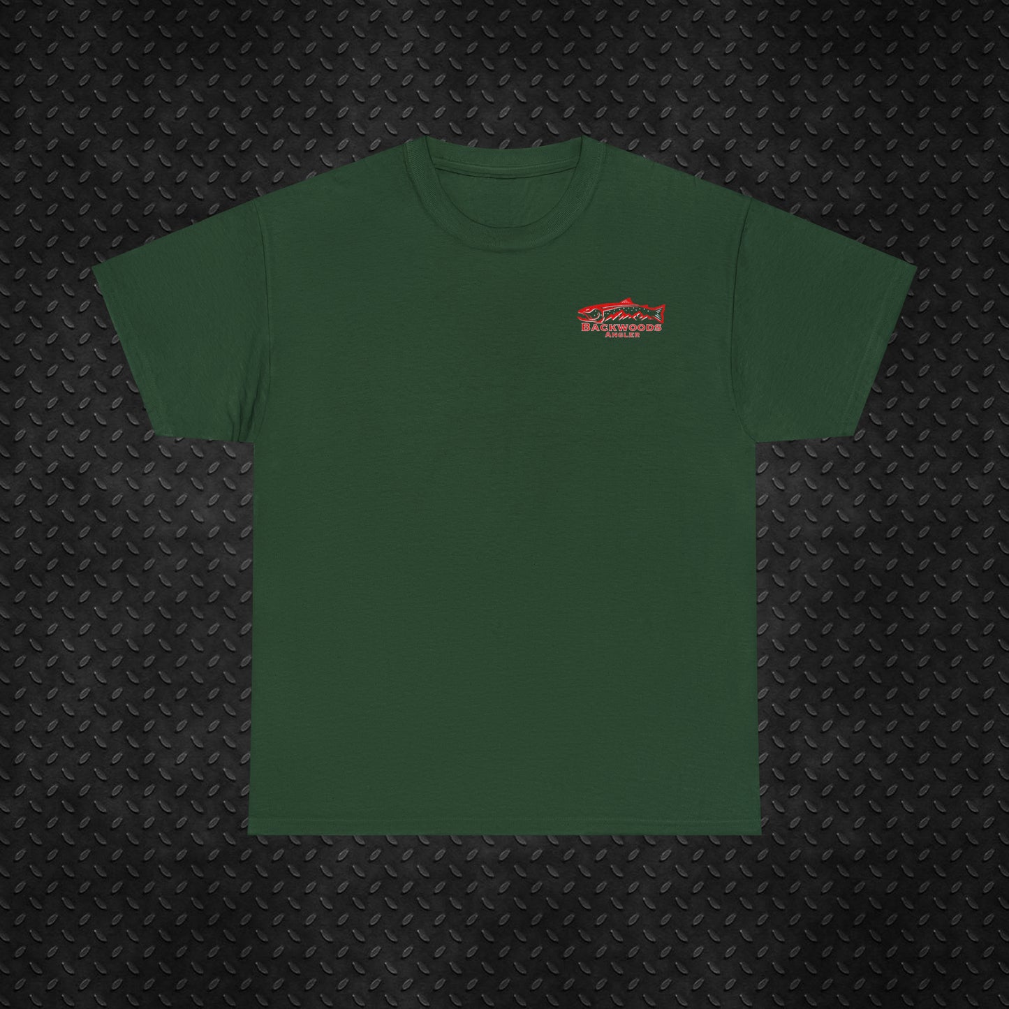Heavy Cotton Tee Backwoods Angler.