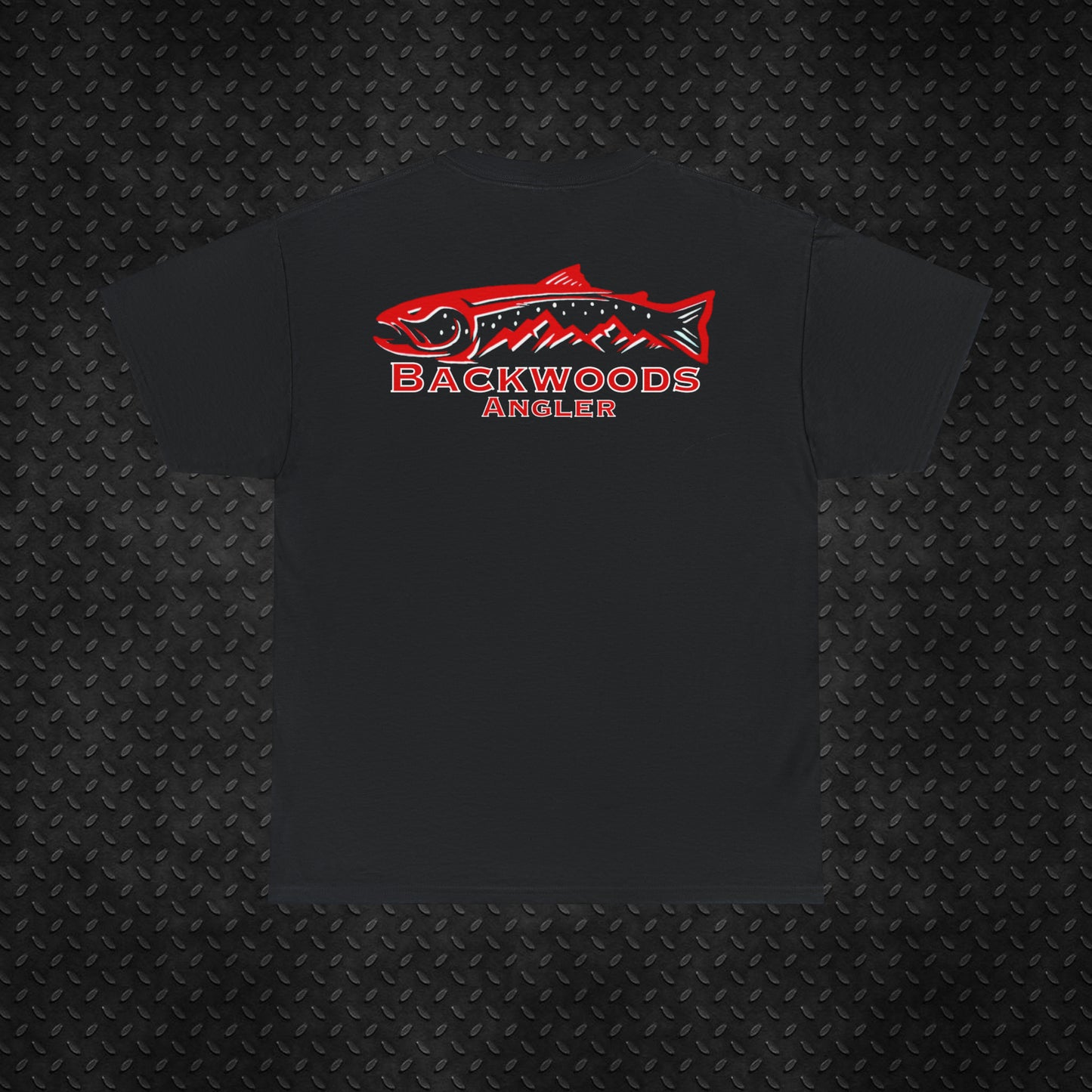 Heavy Cotton Tee Backwoods Angler.