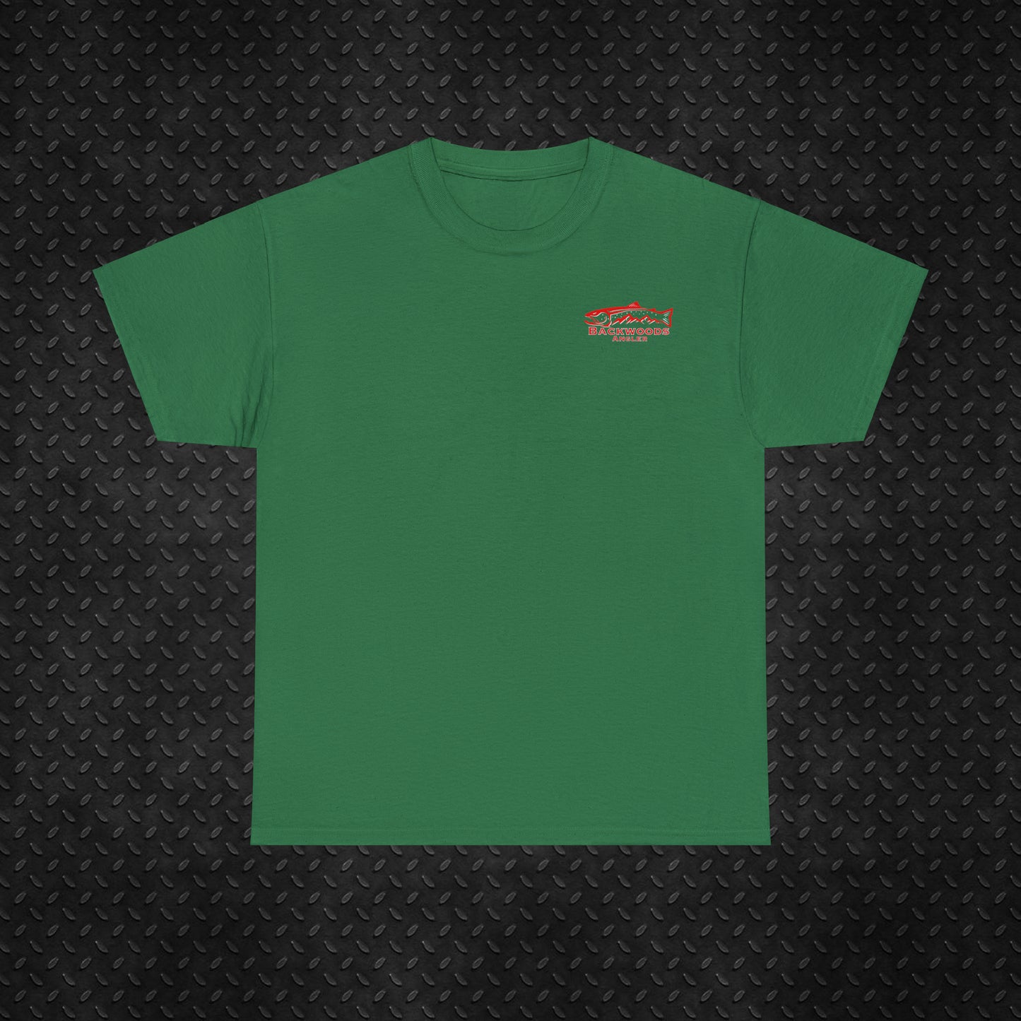 Heavy Cotton Tee Backwoods Angler.