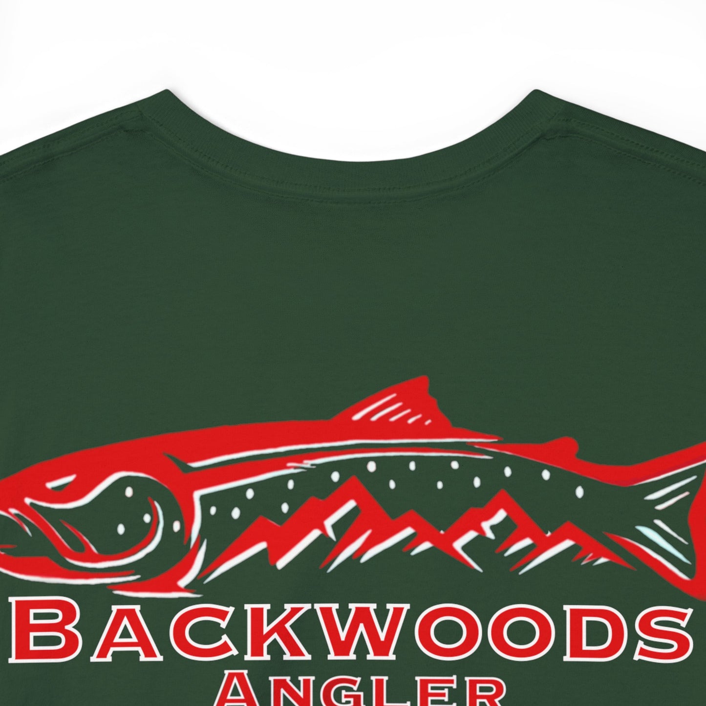 Heavy Cotton Tee Backwoods Angler.