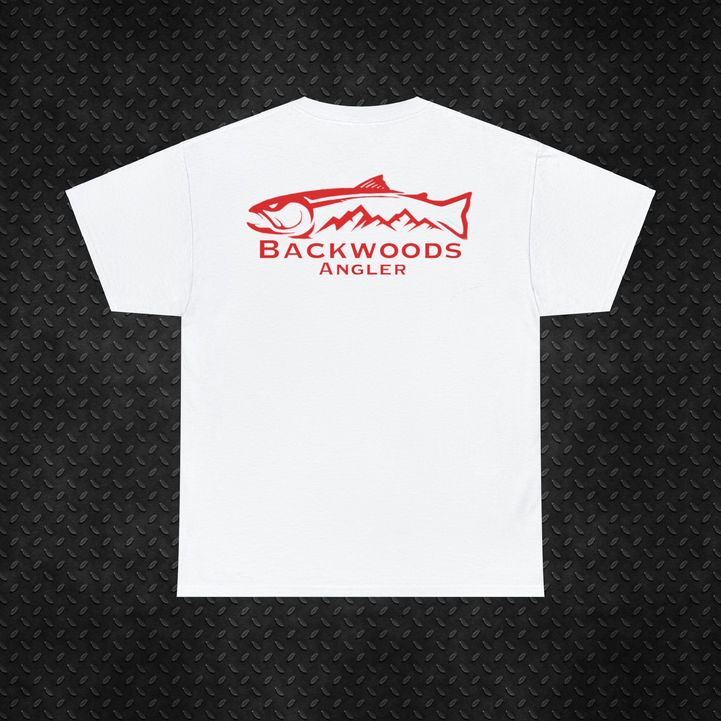 Heavy Cotton Tee Backwoods Angler.