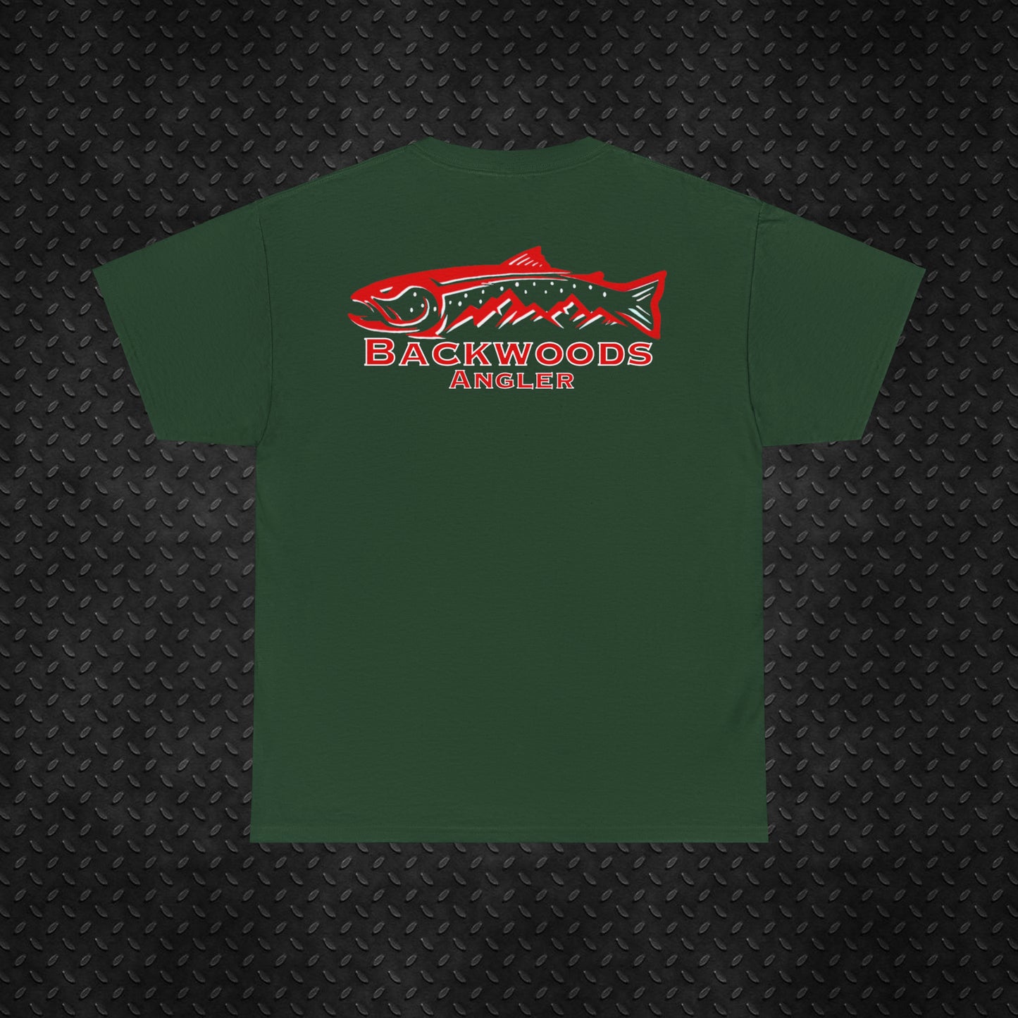 Heavy Cotton Tee Backwoods Angler.