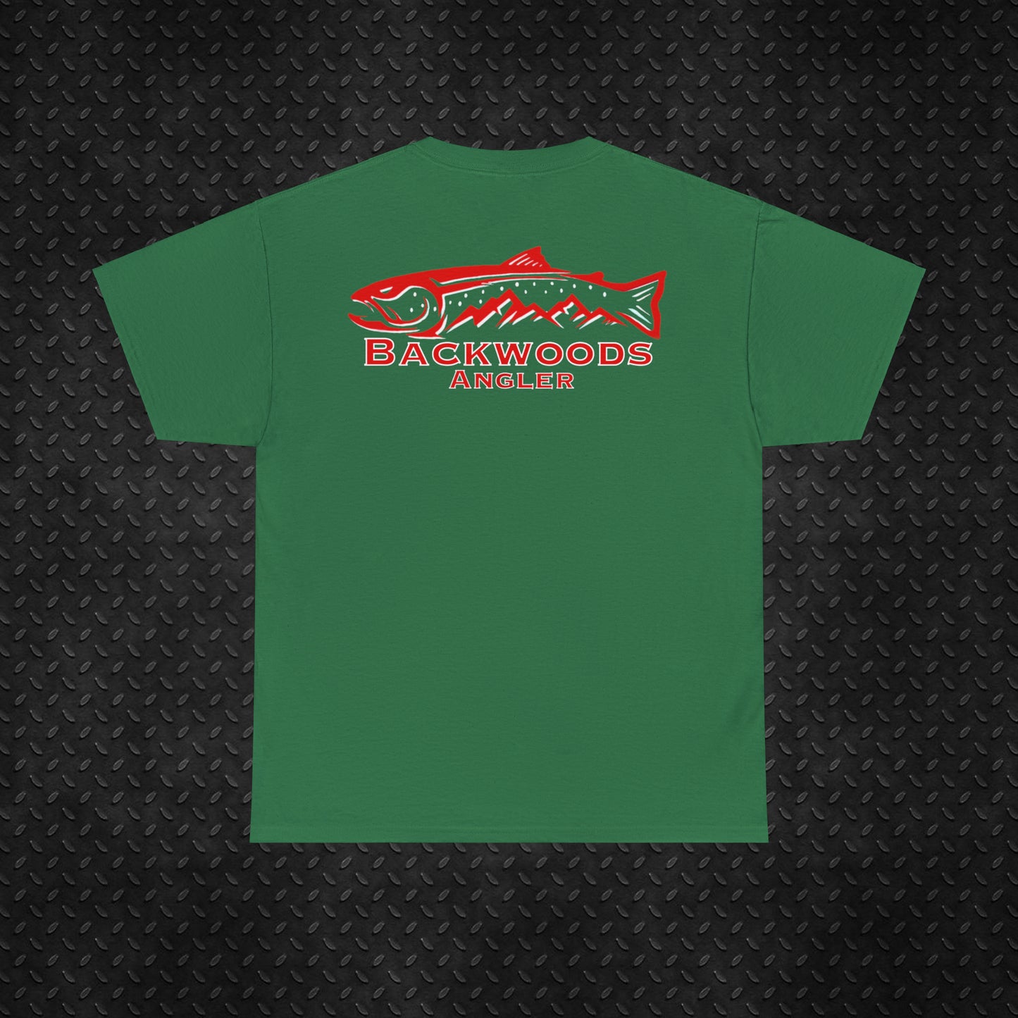 Heavy Cotton Tee Backwoods Angler.