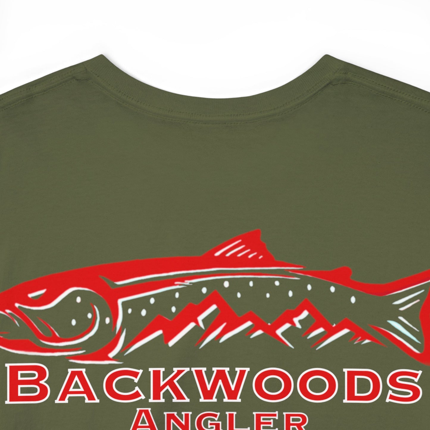 Heavy Cotton Tee Backwoods Angler.