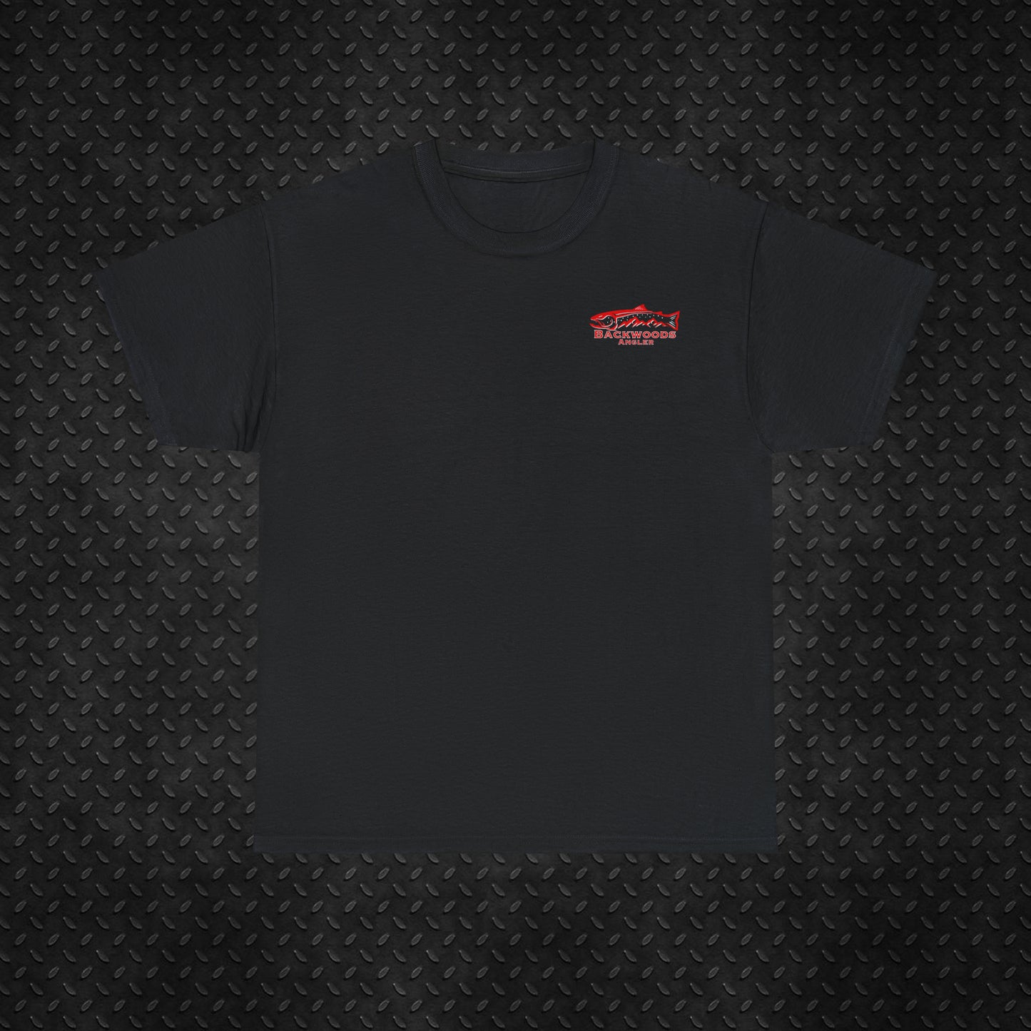 Heavy Cotton Tee Backwoods Angler.
