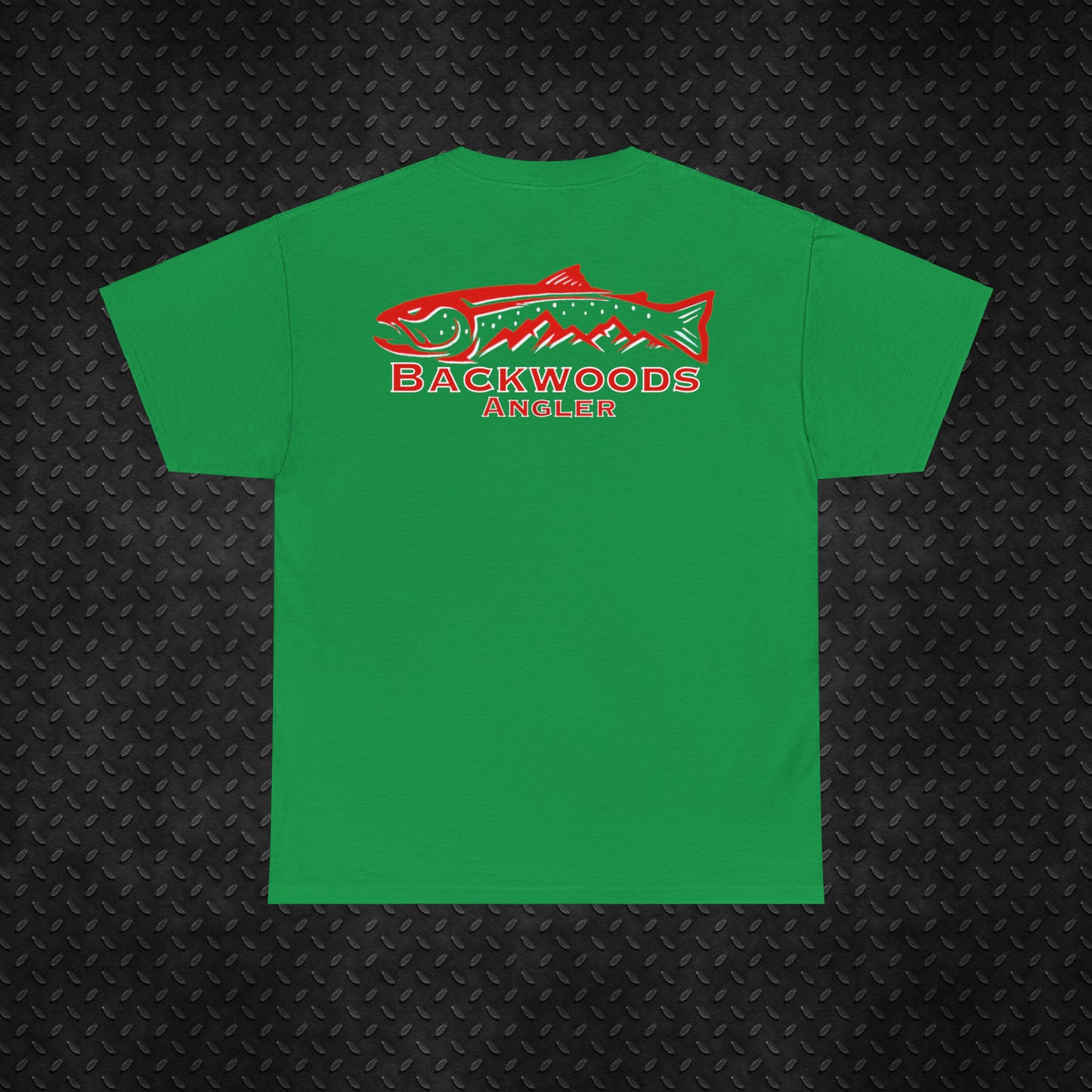 Heavy Cotton Tee Backwoods Angler.